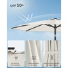 image:imageSONGMICS 9 ft Solar Patio Umbrella 32 LED Lights Lighted Table Outdoor Umbrella UPF 50 30 DualTilt System for Garden Balcony Patio Backyard Market Without Base Navy Blue UGPU011L01Beige