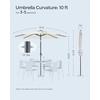 image:imageSONGMICS 9 ft Solar Patio Umbrella 32 LED Lights Lighted Table Outdoor Umbrella UPF 50 30 DualTilt System for Garden Balcony Patio Backyard Market Without Base Navy Blue UGPU011L01Beige
