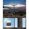 image:imageSONGMICS 9 ft Solar Patio Umbrella 32 LED Lights Lighted Table Outdoor Umbrella UPF 50 30 DualTilt System for Garden Balcony Patio Backyard Market Without Base Navy Blue UGPU011L01Beige
