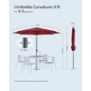 image:imageSONGMICS 9 ft Solar Patio Umbrella 32 LED Lights Lighted Table Outdoor Umbrella UPF 50 30 DualTilt System for Garden Balcony Patio Backyard Market Without Base Navy Blue UGPU011L01Red