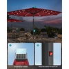image:imageSONGMICS 9 ft Solar Patio Umbrella 32 LED Lights Lighted Table Outdoor Umbrella UPF 50 30 DualTilt System for Garden Balcony Patio Backyard Market Without Base Navy Blue UGPU011L01Red