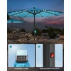 image:imageSONGMICS 9 ft Solar Patio Umbrella 32 LED Lights Lighted Table Outdoor Umbrella UPF 50 30 DualTilt System for Garden Balcony Patio Backyard Market Without Base Navy Blue UGPU011L01Lake Blue
