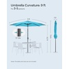 image:imageSONGMICS 9 ft Solar Patio Umbrella 32 LED Lights Lighted Table Outdoor Umbrella UPF 50 30 DualTilt System for Garden Balcony Patio Backyard Market Without Base Navy Blue UGPU011L01Lake Blue