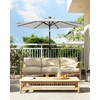 image:imageSONGMICS 9 ft Solar Patio Umbrella 32 LED Lights Lighted Table Outdoor Umbrella UPF 50 30 DualTilt System for Garden Balcony Patio Backyard Market Without Base Navy Blue UGPU011L01Beige