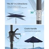 image:imageSONGMICS 9 ft Solar Patio Umbrella 32 LED Lights Lighted Table Outdoor Umbrella UPF 50 30 DualTilt System for Garden Balcony Patio Backyard Market Without Base Navy Blue UGPU011L01Navy Blue