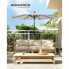 image:imageSONGMICS 9 ft Solar Patio Umbrella 32 LED Lights Lighted Table Outdoor Umbrella UPF 50 30 DualTilt System for Garden Balcony Patio Backyard Market Without Base Navy Blue UGPU011L01Beige