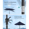 image:imageSONGMICS 9 ft Solar Patio Umbrella 32 LED Lights Lighted Table Outdoor Umbrella UPF 50 30 DualTilt System for Garden Balcony Patio Backyard Market Without Base Navy Blue UGPU011L01Navy Blue