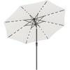 image:imageSONGMICS 9 ft Solar Patio Umbrella 32 LED Lights Lighted Table Outdoor Umbrella UPF 50 30 DualTilt System for Garden Balcony Patio Backyard Market Without Base Navy Blue UGPU011L01Beige