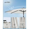 image:imageSONGMICS 9 ft Solar Patio Umbrella 32 LED Lights Lighted Table Outdoor Umbrella UPF 50 30 DualTilt System for Garden Balcony Patio Backyard Market Without Base Navy Blue UGPU011L01Beige