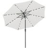 image:imageSONGMICS 9 ft Solar Patio Umbrella 32 LED Lights Lighted Table Outdoor Umbrella UPF 50 30 DualTilt System for Garden Balcony Patio Backyard Market Without Base Navy Blue UGPU011L01Beige