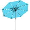 image:imageSONGMICS 9 ft Solar Patio Umbrella 32 LED Lights Lighted Table Outdoor Umbrella UPF 50 30 DualTilt System for Garden Balcony Patio Backyard Market Without Base Navy Blue UGPU011L01Lake Blue
