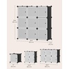 image:imageSONGMICS Cube Storage Organizer Set of 9 Plastic Cubes Closet Storage Shelves DIY Plastic Closet Cabinet Modular Bookcase Shelving with Doors for Bedroom Living Room Black and White ULPC116HS