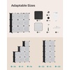 image:imageSONGMICS Cube Storage Organizer Set of 9 Plastic Cubes Closet Storage Shelves DIY Plastic Closet Cabinet Modular Bookcase Shelving with Doors for Bedroom Living Room Black and White ULPC116HS