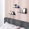 image:imageSONGMICS Set of 3 Wall Shelves Metal Floating Shelves Industrial WallMounted Shelving for Decorations Photos Knickknacks Multiple Layouts 6 Screws Included for Mounting Black ULFS12BK