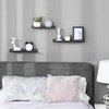 image:imageSONGMICS Set of 3 Wall Shelves Metal Floating Shelves Industrial WallMounted Shelving for Decorations Photos Knickknacks Multiple Layouts 6 Screws Included for Mounting Black ULFS12BK