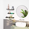 image:imageSONGMICS Set of 3 Wall Shelves Metal Floating Shelves Industrial WallMounted Shelving for Decorations Photos Knickknacks Multiple Layouts 6 Screws Included for Mounting Black ULFS12BK