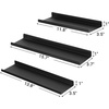image:imageSONGMICS Set of 3 Wall Shelves Metal Floating Shelves Industrial WallMounted Shelving for Decorations Photos Knickknacks Multiple Layouts 6 Screws Included for Mounting Black ULFS12BK