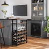 image:imageSONGMICS 24Bottle Freestanding Wine Rack Wine Storage Display Shelves with Tabletop and Glass Holder Bar Rack with Bottle Holder for Kitchen Bar Dining Room Rustic Brown and Black UKWR028B01