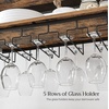 image:imageSONGMICS 24Bottle Freestanding Wine Rack Wine Storage Display Shelves with Tabletop and Glass Holder Bar Rack with Bottle Holder for Kitchen Bar Dining Room Rustic Brown and Black UKWR028B01