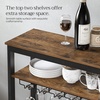 image:imageSONGMICS 24Bottle Freestanding Wine Rack Wine Storage Display Shelves with Tabletop and Glass Holder Bar Rack with Bottle Holder for Kitchen Bar Dining Room Rustic Brown and Black UKWR028B01