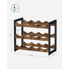 image:imageSONGMICS Wine Rack 3 Tier Tabletop Wine Water Bottle Organizer Storage Large Capacity Holds 12 Bottles Bamboo Countertop Wine Holder Shelf for Kitchen Bar Cabinets Pantry Rustic Brown and Black