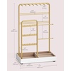 image:imageSONGMICS Bracelet Holder Stand Jewelry Display Stand Jewelry Organizer with 2 Tiers and Velvet Tray Removable Ring Holder Cream White and Pale Gold UJJS039W101Pale Gold