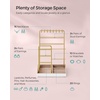 image:imageSONGMICS Bracelet Holder Stand Jewelry Display Stand Jewelry Organizer with 2 Tiers and Velvet Tray Removable Ring Holder Cream White and Pale Gold UJJS039W101Pale Gold