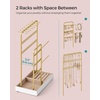 image:imageSONGMICS Bracelet Holder Stand Jewelry Display Stand Jewelry Organizer with 2 Tiers and Velvet Tray Removable Ring Holder Cream White and Pale Gold UJJS039W101Pale Gold