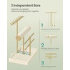 image:imageSONGMICS Bracelet Holder Stand Jewelry Display Stand Jewelry Organizer with 2 Tiers and Velvet Tray Removable Ring Holder Cream White and Pale Gold UJJS039W101Cream White  Pale Gold
