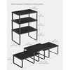 image:imageSONGMICS Cabinet Organizer Shelf Set of 3 Kitchen Counter Shelves Kitchen Storage Spice Rack Stackable Expandable Apricot UKCS220Y01V1Anthracite Gray  Matte Black
