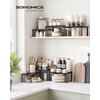 image:imageSONGMICS Cabinet Organizer Shelf Set of 3 Kitchen Counter Shelves Kitchen Storage Spice Rack Stackable Expandable Apricot UKCS220Y01V1Anthracite Gray  Matte Black