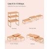 image:imageSONGMICS Cabinet Organizer Shelf Set of 3 Kitchen Counter Shelves Kitchen Storage Spice Rack Stackable Expandable Apricot UKCS220Y01V1Apricot