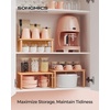 image:imageSONGMICS Cabinet Organizer Shelf Set of 3 Kitchen Counter Shelves Kitchen Storage Spice Rack Stackable Expandable Apricot UKCS220Y01V1Apricot