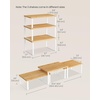 image:imageSONGMICS Cabinet Organizer Shelf Set of 3 Kitchen Counter Shelves Kitchen Storage Spice Rack Stackable Expandable Apricot UKCS220Y01V1Cloud White  Natural Beige