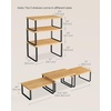 image:imageSONGMICS Cabinet Organizer Shelf Set of 3 Kitchen Counter Shelves Kitchen Storage Spice Rack Stackable Expandable Apricot UKCS220Y01V1Ink Black  Natural Beige