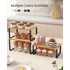 image:imageSONGMICS Cabinet Organizer Shelf Set of 3 Kitchen Counter Shelves Kitchen Storage Spice Rack Stackable Expandable Apricot UKCS220Y01V1Ink Black  Natural Beige