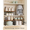 image:imageSONGMICS Cabinet Organizer Shelf Set of 3 Kitchen Counter Shelves Kitchen Storage Spice Rack Stackable Expandable Apricot UKCS220Y01V1Rustic Brown  Matte Black