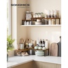 image:imageSONGMICS Cabinet Organizer Shelf Set of 3 Kitchen Counter Shelves Kitchen Storage Spice Rack Stackable Expandable Apricot UKCS220Y01V1Rustic Brown  Matte Black