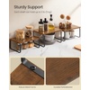 image:imageSONGMICS Cabinet Organizer Shelf Set of 3 Kitchen Counter Shelves Kitchen Storage Spice Rack Stackable Expandable Apricot UKCS220Y01V1Rustic Brown  Matte Black