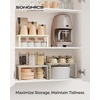 image:imageSONGMICS Cabinet Organizer Shelf Set of 3 Kitchen Counter Shelves Kitchen Storage Spice Rack Stackable Expandable Apricot UKCS220Y01V1Sand Beige
