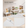 image:imageSONGMICS Cabinet Organizer Shelf Set of 3 Kitchen Counter Shelves Kitchen Storage Spice Rack Stackable Expandable Apricot UKCS220Y01V1Snow White  Matte White