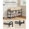 image:imageSONGMICS Expandable Shoe Rack Adjustable Shoe Organizer Storage Shelf Sturdy and HeavyDuty for Closet Entryway Living Room 2Tier Ink Black ULMR026BD013 Tiers 188H