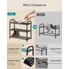 image:imageSONGMICS Expandable Shoe Rack Adjustable Shoe Organizer Storage Shelf Sturdy and HeavyDuty for Closet Entryway Living Room 2Tier Ink Black ULMR026BD014 Tiers 265H