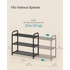 image:imageSONGMICS Expandable Shoe Rack Adjustable Shoe Organizer Storage Shelf Sturdy and HeavyDuty for Closet Entryway Living Room 2Tier Ink Black ULMR026BD013 Tiers 188H