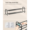 image:imageSONGMICS Expandable Shoe Rack Adjustable Shoe Organizer Storage Shelf Sturdy and HeavyDuty for Closet Entryway Living Room 2Tier Ink Black ULMR026BD012 Tiers 119H