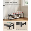 image:imageSONGMICS Expandable Shoe Rack Adjustable Shoe Organizer Storage Shelf Sturdy and HeavyDuty for Closet Entryway Living Room 2Tier Ink Black ULMR026BD012 Tiers 119H