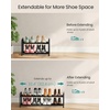 image:imageSONGMICS Expandable Shoe Rack Adjustable Shoe Organizer Storage Shelf Sturdy and HeavyDuty for Closet Entryway Living Room 2Tier Ink Black ULMR026BD012 Tiers 119H