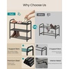 image:imageSONGMICS Expandable Shoe Rack Adjustable Shoe Organizer Storage Shelf Sturdy and HeavyDuty for Closet Entryway Living Room 2Tier Ink Black ULMR026BD012 Tiers 119H