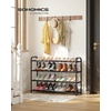 image:imageSONGMICS Expandable Shoe Rack Adjustable Shoe Organizer Storage Shelf Sturdy and HeavyDuty for Closet Entryway Living Room 2Tier Ink Black ULMR026BD014 Tiers 265H
