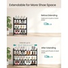image:imageSONGMICS Expandable Shoe Rack Adjustable Shoe Organizer Storage Shelf Sturdy and HeavyDuty for Closet Entryway Living Room 2Tier Ink Black ULMR026BD014 Tiers 265H